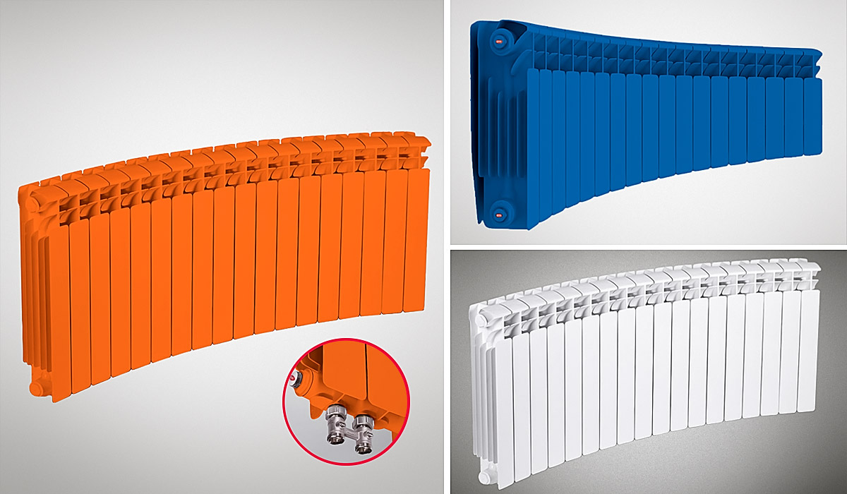 Радиусные биметаллические радиаторы купить по выгодной цене с доставкой |  warm-market
