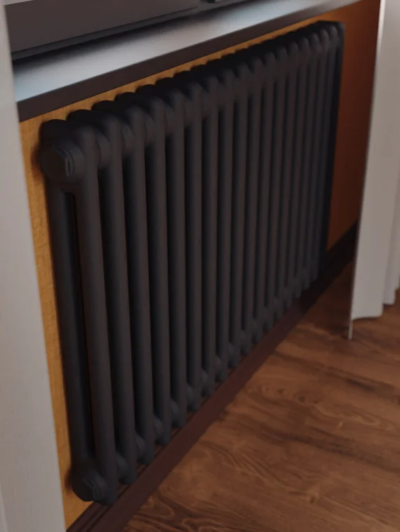 Bronto Pipe 2090 - двухтрубный трубчатый радиатор высотой 900 мм, нижнее подключение с термостатикой