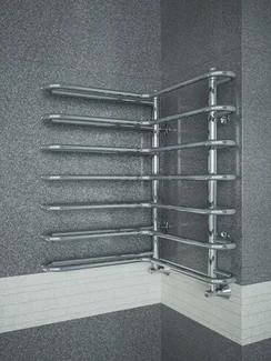 Nika - угловой полотенцесушитель водяной или электрический.