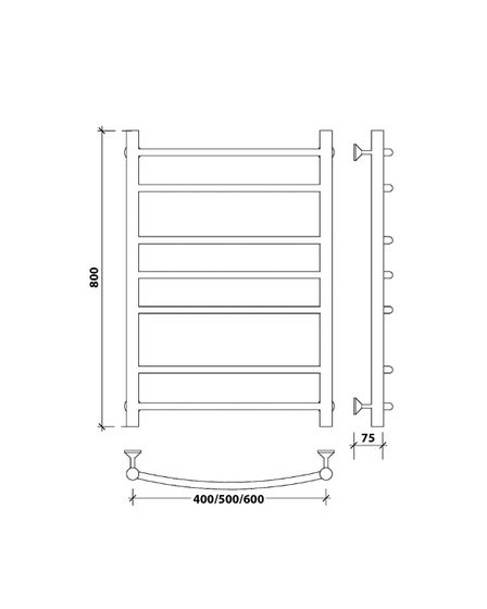 Водяной полотенцесушитель Secado Милан 2 из нержавеющей стали