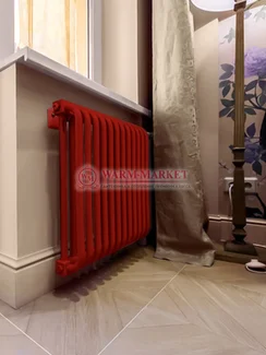 Трубчатый радиатор KZTO RS‌-2 высотой 540 мм красного цвета