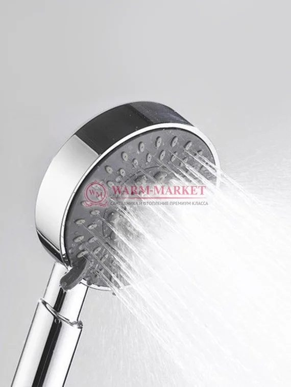 Встраиваемый комплект для душа с верхней душевой насадкой и лейкой черный А16028-Bl Thermo