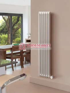 Delta Electric 1500, 10 секций,  2 трубный - электрический вертикальный трубчатый радиатор