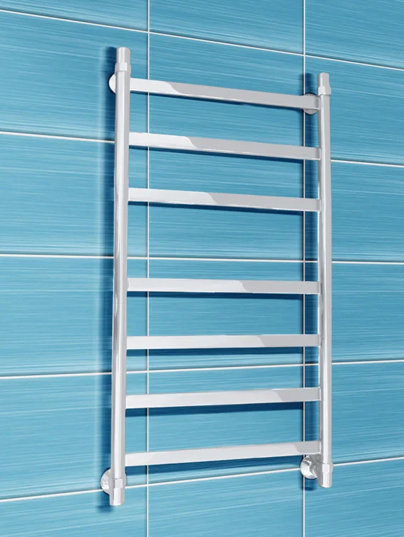 Maxima White - белый полотенцесушитель круглым и квадратным профилем