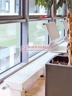 Narbonne 35 142- низкий конвектор высотой 142 мм с боковым подключением