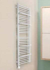 Белый полотенцесушитель Terma Lima - лесенка со встроенными полочками