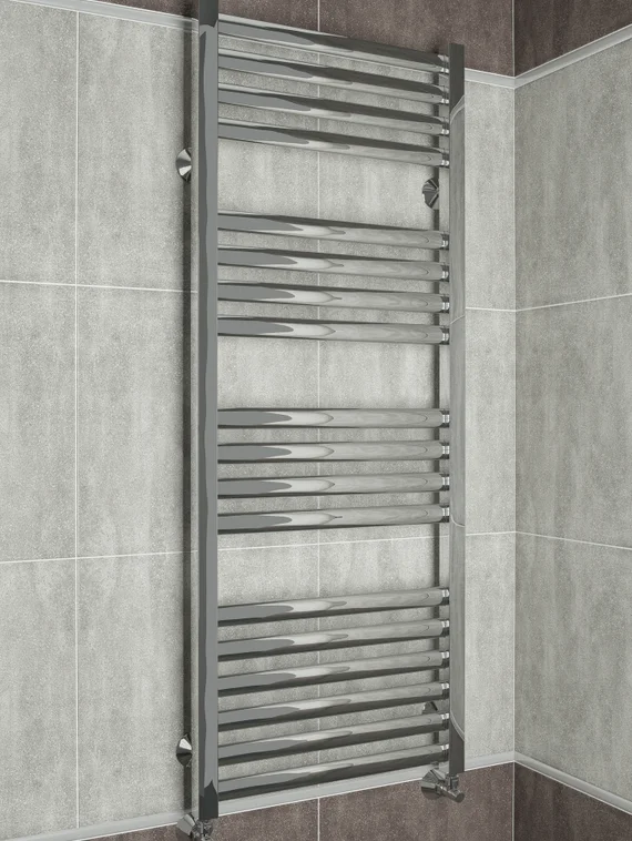 Greta  - водяной дизайн полотенцесушитель с квадратными вертикалями.