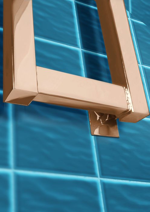 Optima Bronze  - бронзовый дизайн полотенцесушитель с боковым подключением квадратный профиль | Фото 3