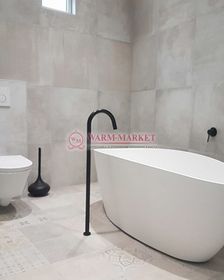 Смеситель для ванны напольный Warmer Black Line 900250