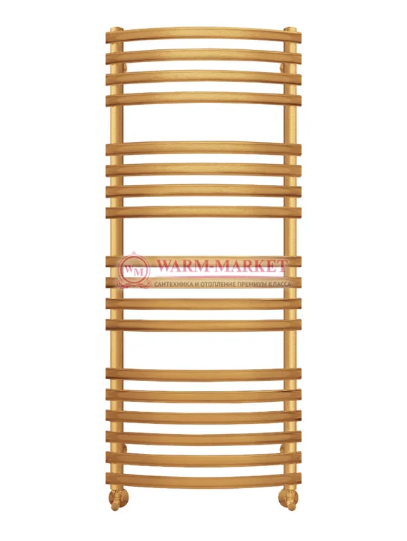 Капри П18 - водяной полотенцесушитель, нижнее подключение, цвет бронза