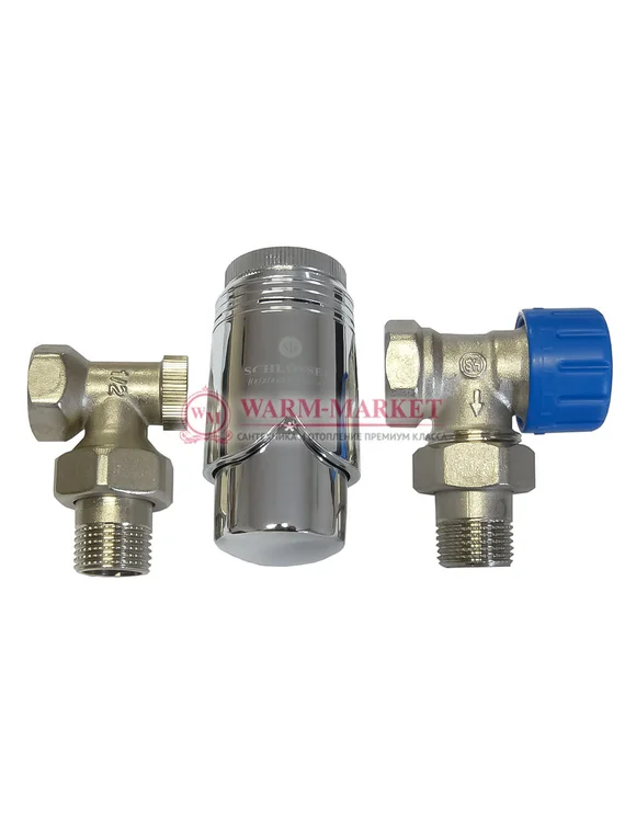 Комплект угловой DN15 GZ1/2 x GW1/2 с термоголовкой 600200003