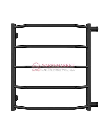 Виктория П5 - водяной полотенцесушитель, боковое подключение, черный