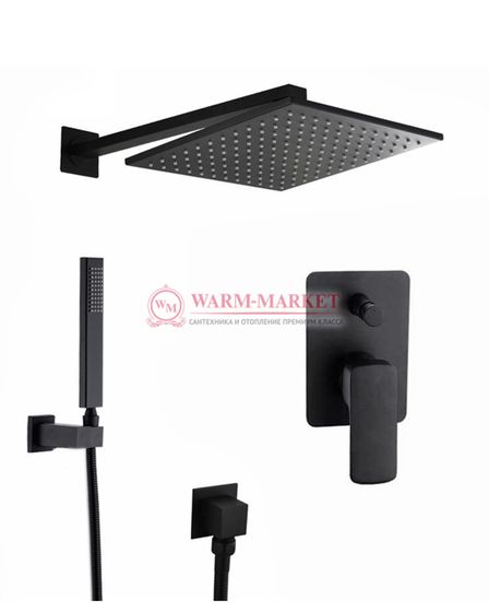 Душевой набор Warmer Black Line FL Cube 30039005-8D