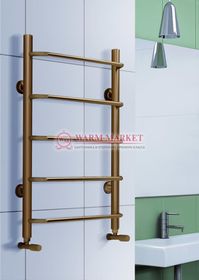 Полотенцесушитель Warmer N Standart 400х500 - 5 перекладин  с нижним подключением, античная бронза