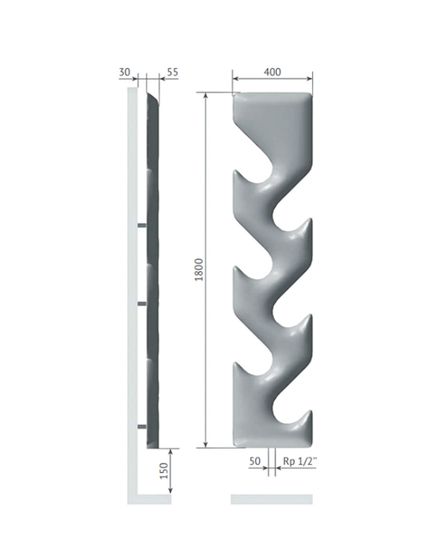 Varmann Spica - вертикальный дизайн радиатор из камня