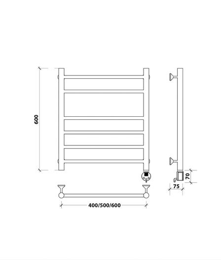 Электрический полотенцесушитель Secado Триада 5 из нержавеющей стали