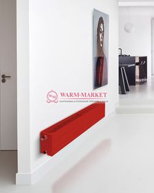 DiaNorm Ramo Ventil Compact RCV21s , высотой 200 мм - радиатор панельный с полосками и нижним/боковым подключением красного цвета