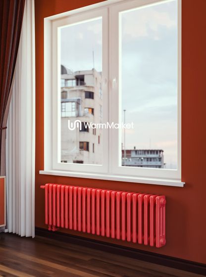 Bareng Softy 3040 - трехтрубный трубчатый радиатор высотой 400 мм, нижнее подключение с термостатикой