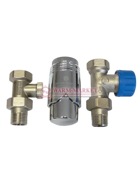 Комплект прямой DN15 GZ1/2 x GW1/2 с термоголовкой 600200003