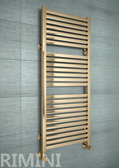 Rimini E - бронзовый дизайн полотенцесушитель с прямоугольными горизонталями.