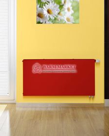 Dia Norm Plan Ventil Compact FCV 11, высотой 500 мм - гладкий панельный радиатор c нижним подключением красного цвета