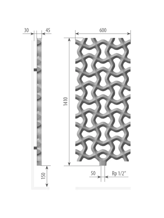 Varmann Abstract - вертикальный дизайн радиатор из камня