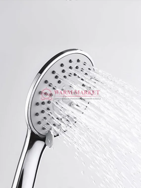 Встраиваемый комплект для душа с верхней душевой насадкой и лейкой черный A14229-Bl