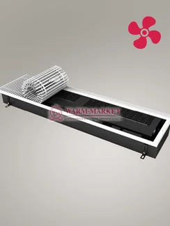 Внутрипольный конвектор Vitron электрический с вентилятором шириной 260 мм (без решетки)