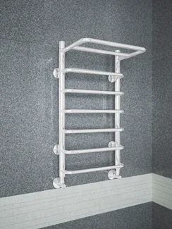 Polka White - белый полотенцесушитель с греющей полкой.