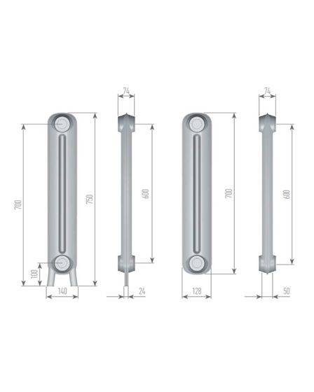 Exemet Prince 600 - чугунный дизайн радиатор