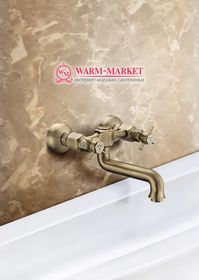 Elg Bronze 016 - бронзовый смеситель для раковины двухвентильный