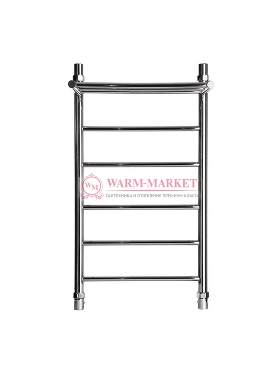 Galant 4 (прямой) - водяной полотенцесушитель с полкой из нержавеющей стали