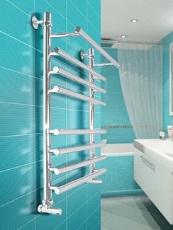 Sofia A White - белый полотенцесушитель с выдвинутыми вперед верхними перекладинами