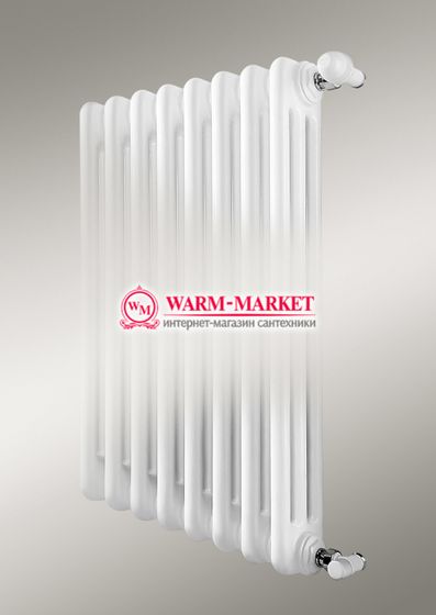 Вертикальный трубчатый радиатор, трехтрубный с боковым подключением .