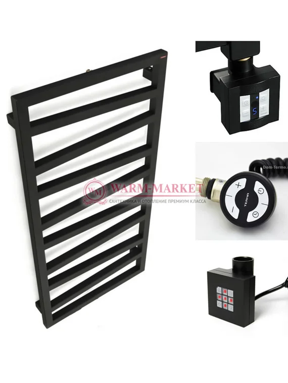 Quadro Zigzag "Реплика" - электрический дизайн-полотенцесушитель с терморегулятором