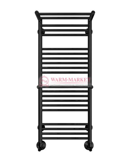 Аврора П20-2 - водяной полотенцесушитель с двумя полками, нижнее подключение, черный