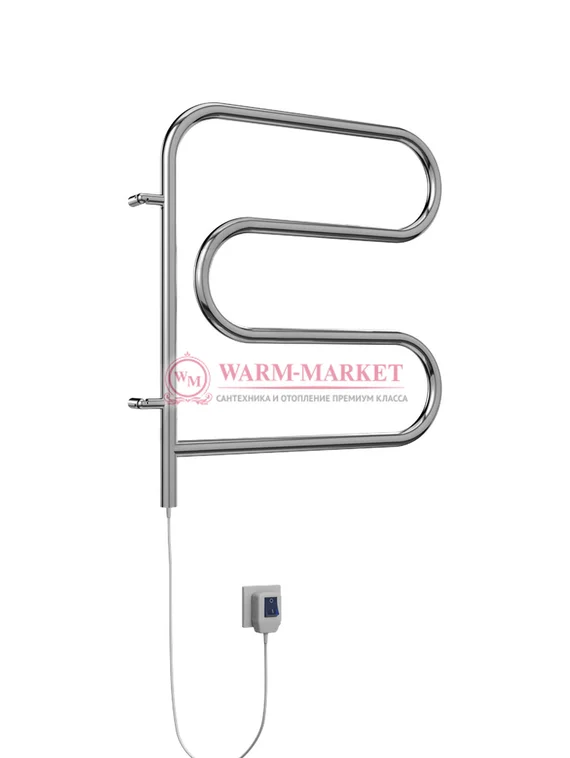 F-образный электрический полотенцесушитель, черный