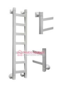 Quadro 1 1000х330 - узкий полотенцесушитель из нержавеющей стали 330 мм. шириной белого цвета