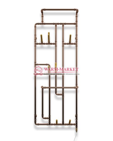 Terma Pajak - стильный водяной дизайн радиатор высотой 1800 мм, цвет медь
