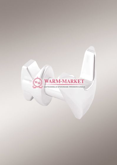 Крючок v-образный для полотенцесушителей и радиаторов белого цвета