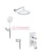 Встраиваемый комплект для душа с верхней душевой насадкой и лейкой белый A16067WHITE-Wh