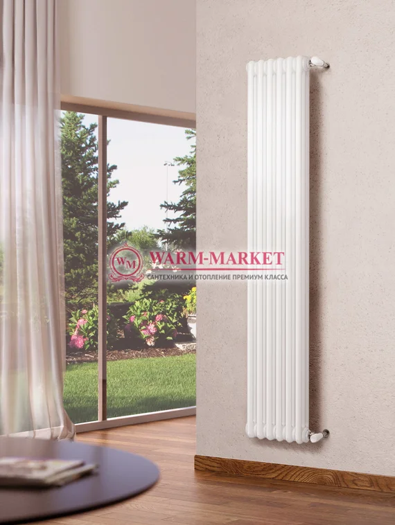 Вертикальный трубчатый радиатор Irsap Tesi RT 31800-6 №30, трехтрубный с боковым подключением