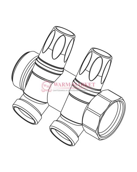 Распределительный коллектор REHAU G1 2 отвода G 3/4