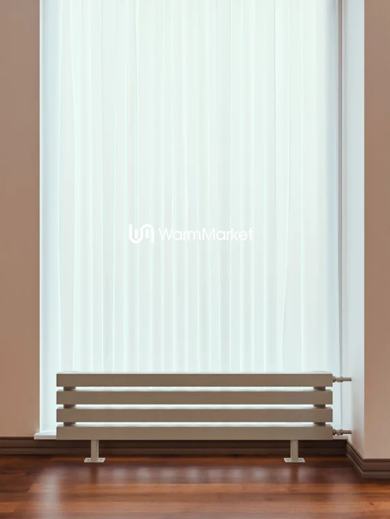 Bareng Livian ZN 2500 - напольный трубчатый радиатор шириной 2500 мм, боковое подключение