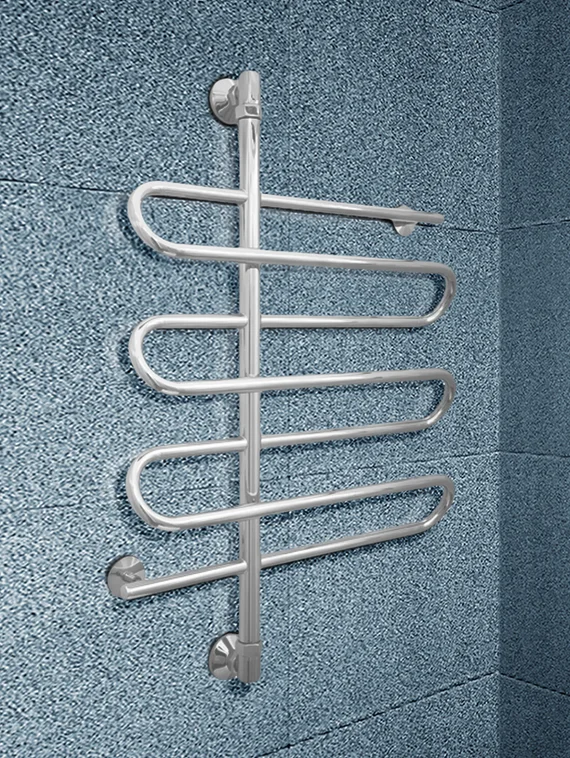 Epatazh - водяной полотенцесушитель оригинальной форм белого цвета