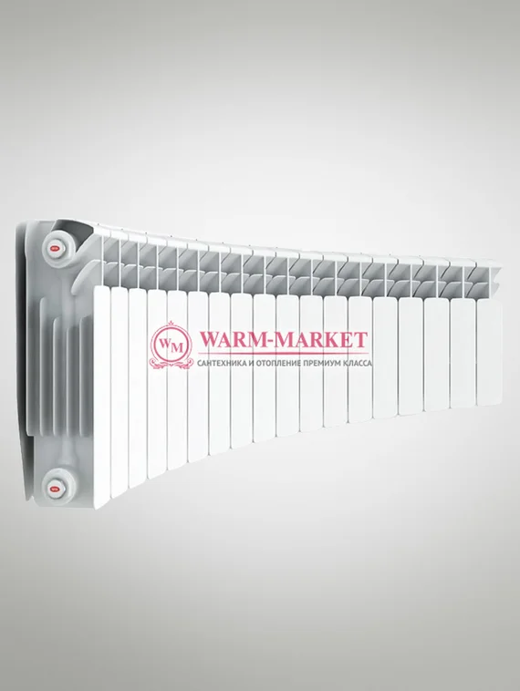 Rifar Alum Flex 350 - алюминиевый радиусный радиатор с боковым подключением