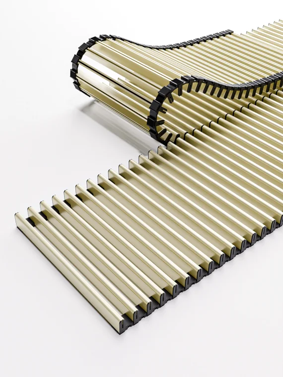 Решетка для внутрипольного конвектора Möhlenhoff линейная из алюминия шириной 180 мм