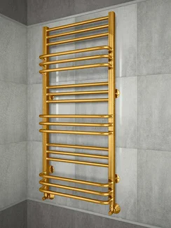 Sorento Gold - золотой полотенцесушитель с удобным расположением перекладин