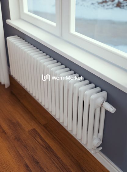 Bareng Softy 3030 - трехтрубный трубчатый радиатор высотой 300 мм, нижнее подключение с термостатикой