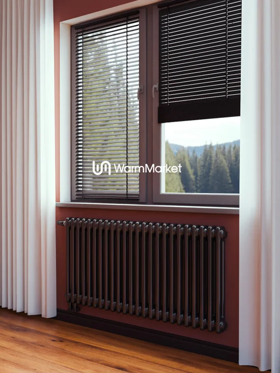 Bareng Softy 2080 - двухтрубный трубчатый радиатор высотой 800 мм, нижнее подключение с термостатикой